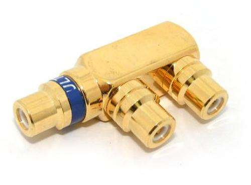 RCA Jack To Double Jack F-Type Gold